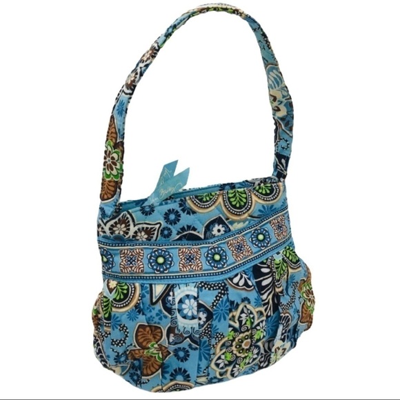 Vera Bradley Bali Blue Paisley Small Purse Tote Bag - Picture 2 of 6